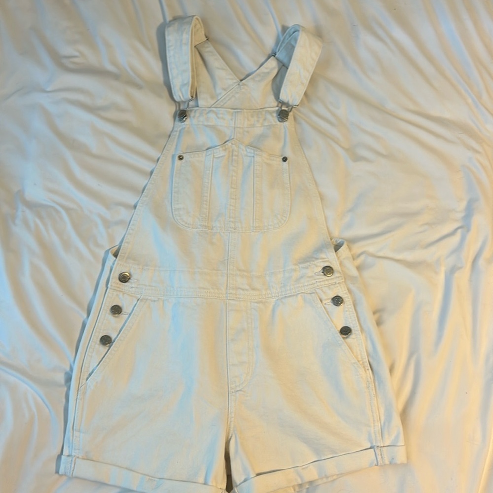 Woman’s overalls, color: white, brand: old navy, size: s